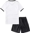 Quick Dry Short Sleeve T-shirt and Mesh Shorts Soccer Set Color: White Rhombic