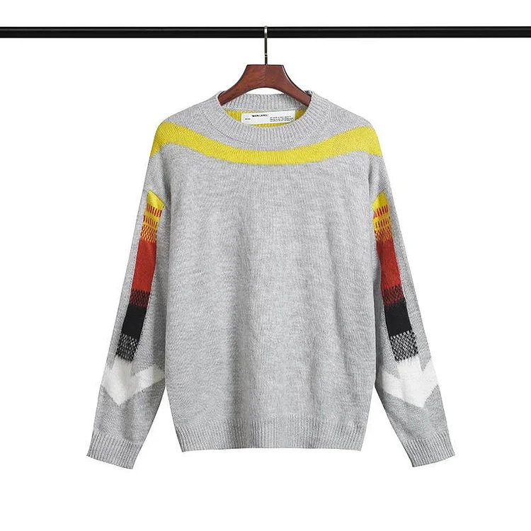 Off White Winter Sweaters Knitted Sweater for Men and Women