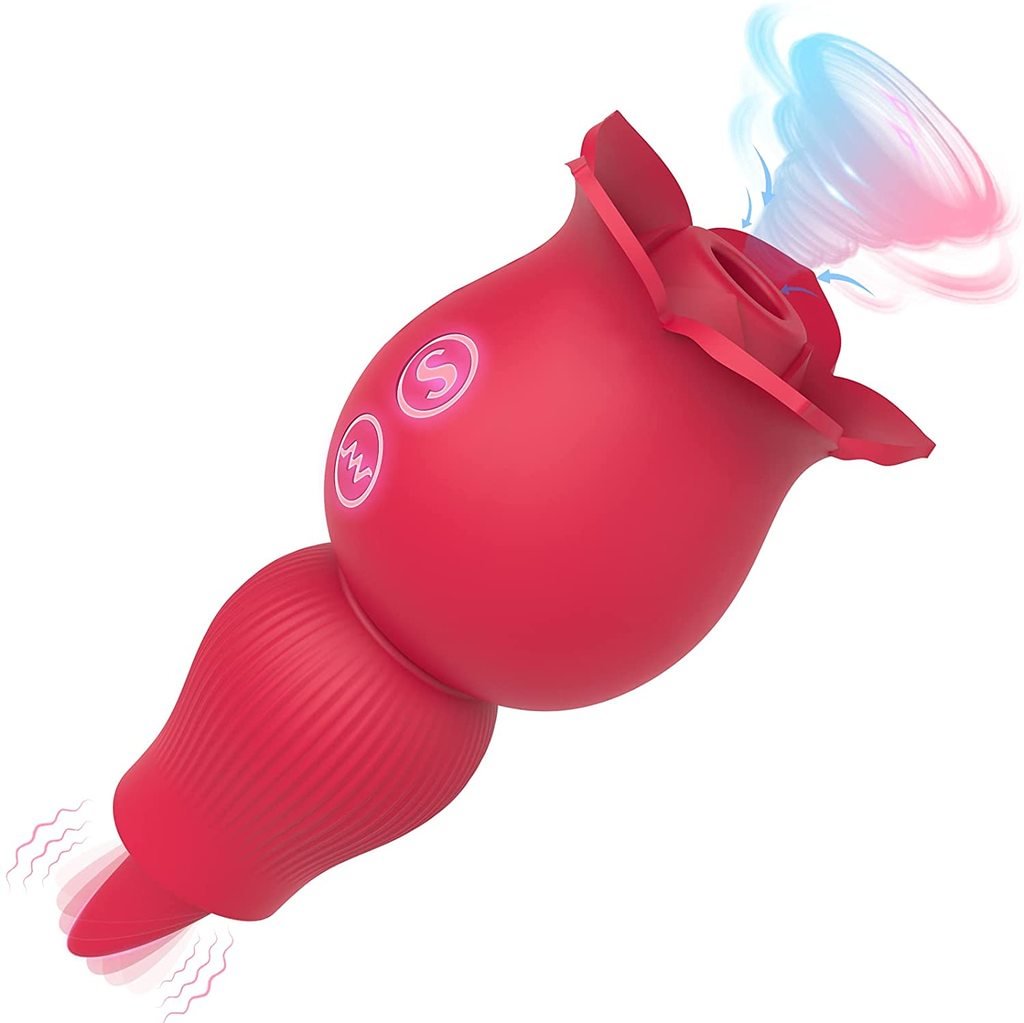rose vibrator · rose-shaped rose clit massager with a real tongue