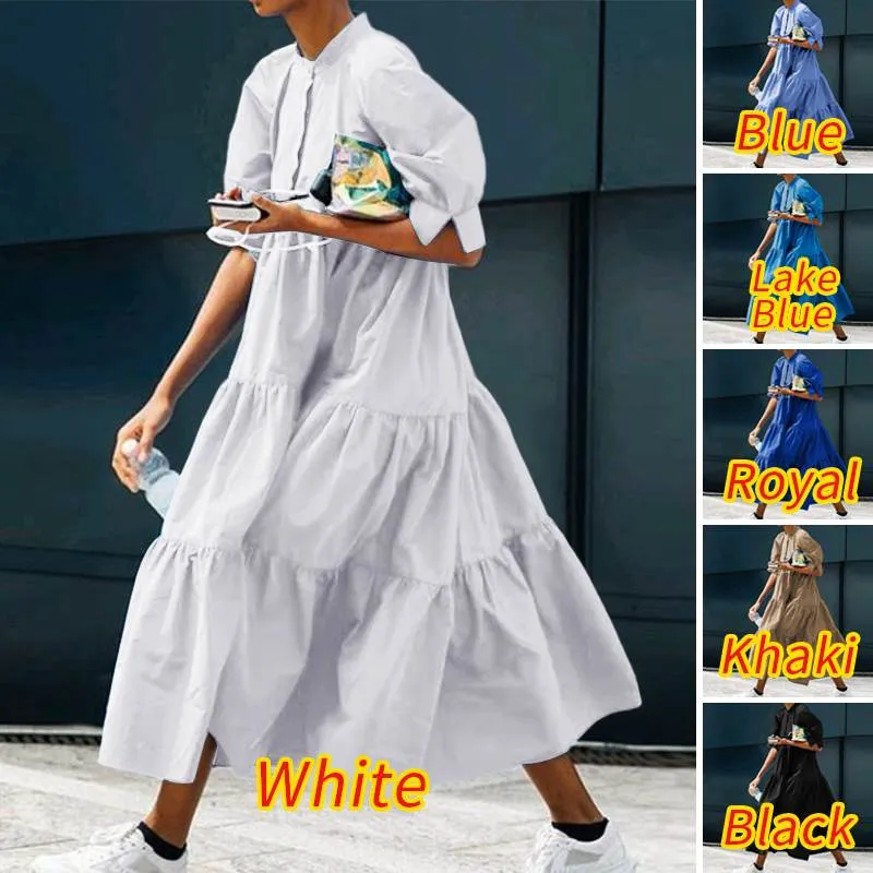 Women's Summer Sundress Elegant Dress Beach Vintage Swing Party Long Dress 2022 VONDA Bohemian Vestidos  Casual Robe