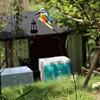 Solar Powered Kingfisher Garden Stake Lantern Outdoor Warm LED Decor
