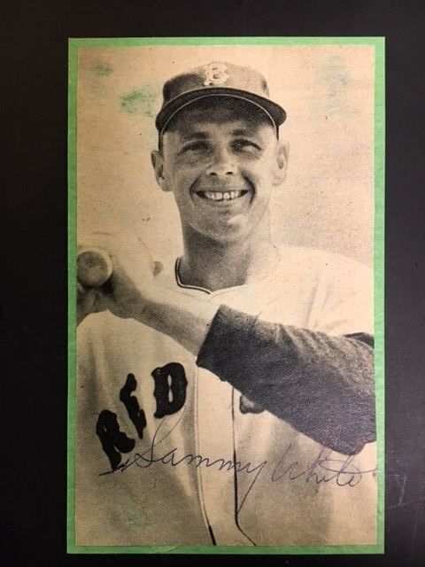 Sammy White Boston Red Sox Vintage Picture & Signature ~ 1954 Photo Poster painting & Auto COATh