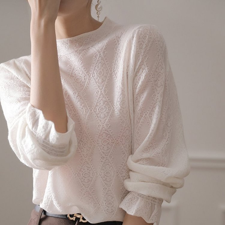 Sweet Long Sleeve Shirts & Tops QueenFunky