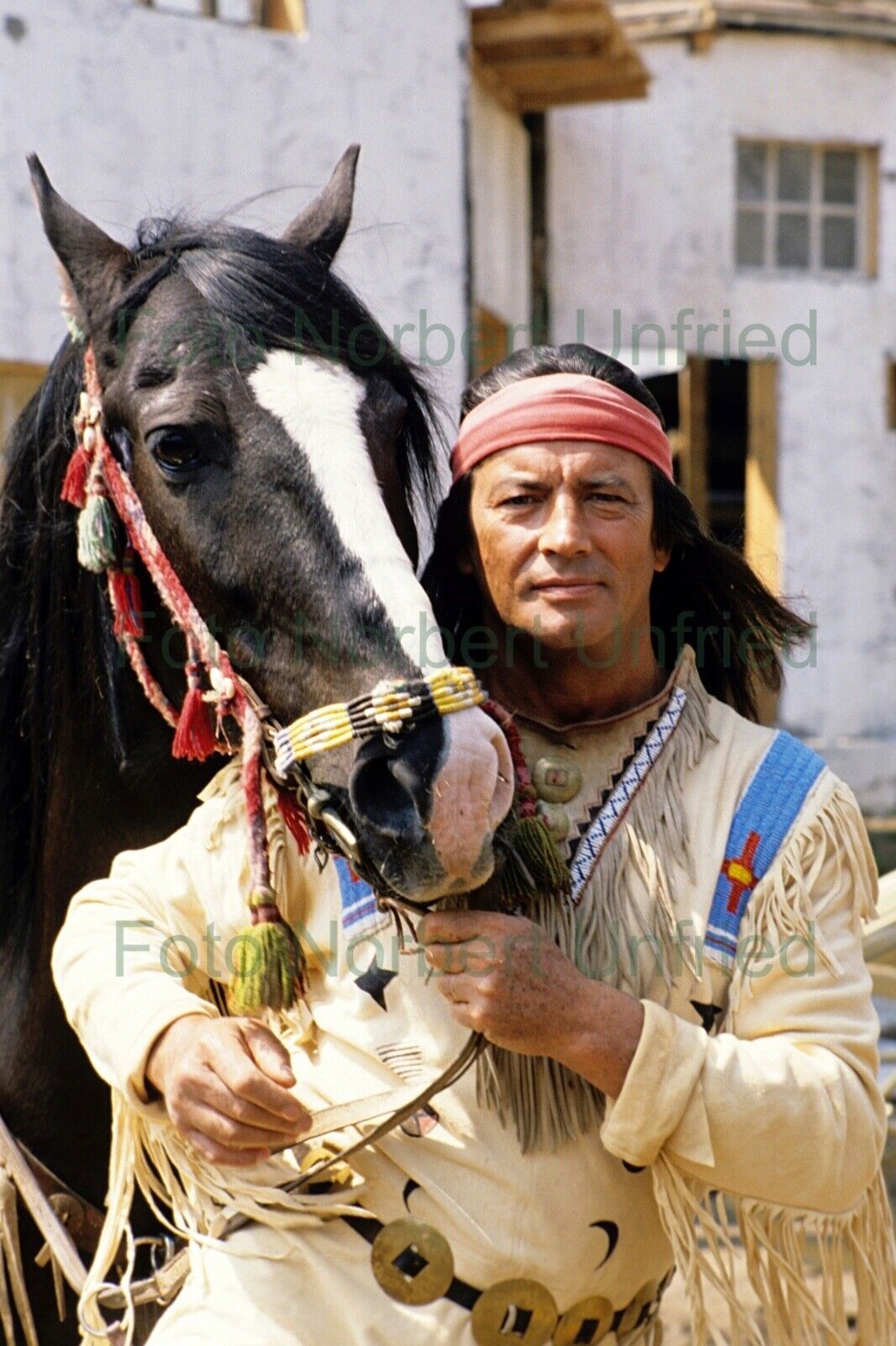 Pierre Brice Horse 20 X 30 CM Photo Poster painting Not Signed Without Autograph Nr 2-49