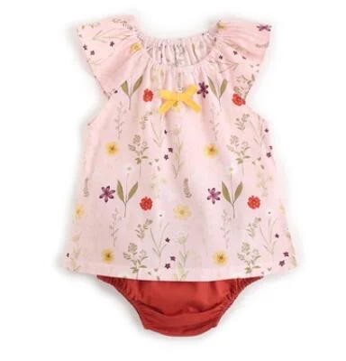 Baby Girls Clothes Set 2021 New Flower T-shirt+PP Shorts Summer Newborn Baby Girls Clothes Infant Baby Girls Clothing Suit