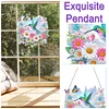 (US Local)Acrylic Special Shape Flowers Hummingbird Cloud Double Sided Effect Diamond Painting Pendant Kit