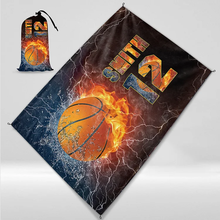 Personalized Basketball Outdoor Beach Mat,Picnic Mat|02