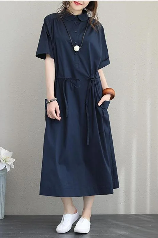 Fashion Fitted Long Shirt Dresses Women Casual Clothes Q1201