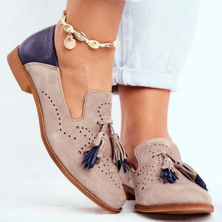 Women's Tassel Round Toe Loafers shopify Stunahome.com