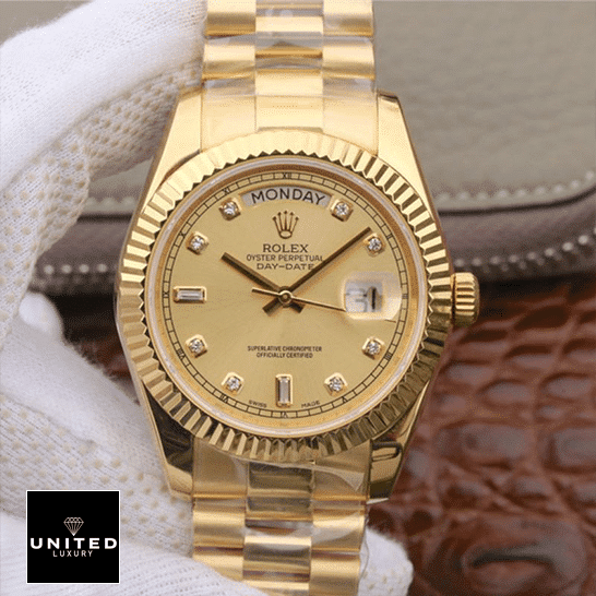 Rolex Day-Date II 218238 Yellow Gold Champagne Dial Replica