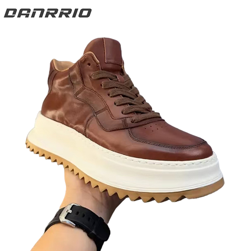DANRRIO Handmade Retro Mid-top Casual Men Shoes |B-10024 DANRRIO.COM DANRRIO