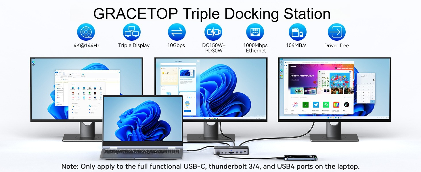 usb c laptop docking station 3 monitors dual monitors