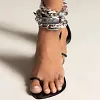 Statement Chain Flat Sandals