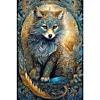 (40*60cm)Black Wolf - Full Round Drill Diamond Painting