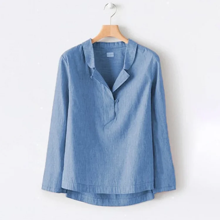 Solid Color Comfortable Casual Long Sleeved Shirt