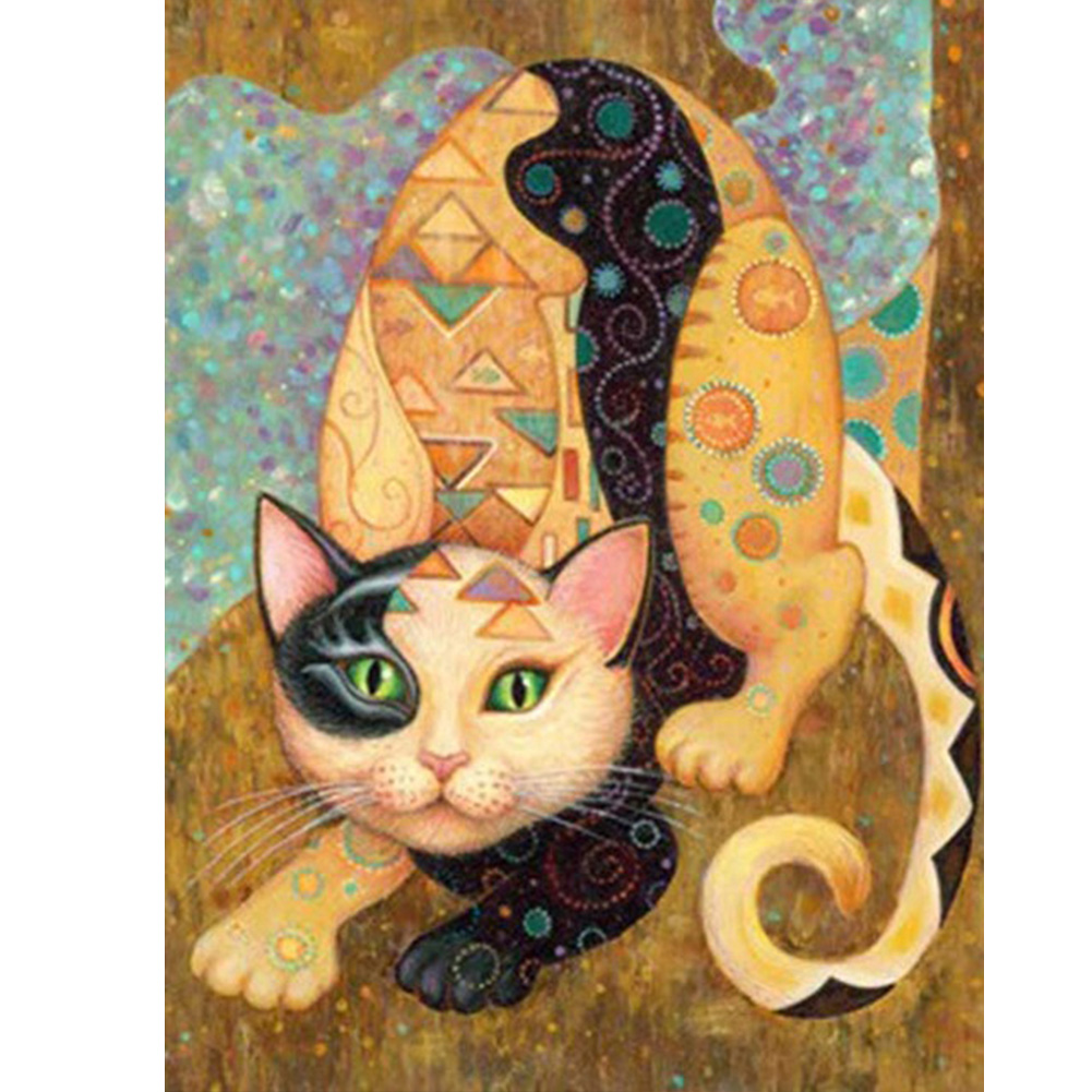 

Pattern Cat - Round Drill Diamond Painting - 30*40CM, 501 Original