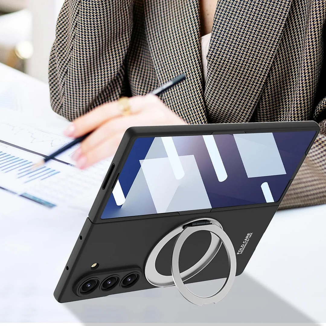 Compatible with Samsung ZFold7/6 mobile phone case 5/4 external 360 rotating bracket magnetic wireless charging ultra-thin protective cover