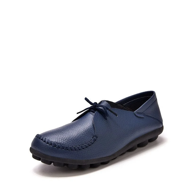 Flat Shoes Women Genuine Leather Loafers Casual Women Soft Sole Flats Shoes For Women Students Oxford Shoes Zapatos De Mujer