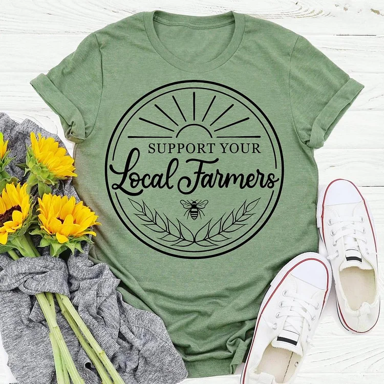 support your local farmers village life T-shirt Tee -04257-Annaletters