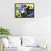 Diamond Painting -DIY Round Drill Cat lounging in Flowers