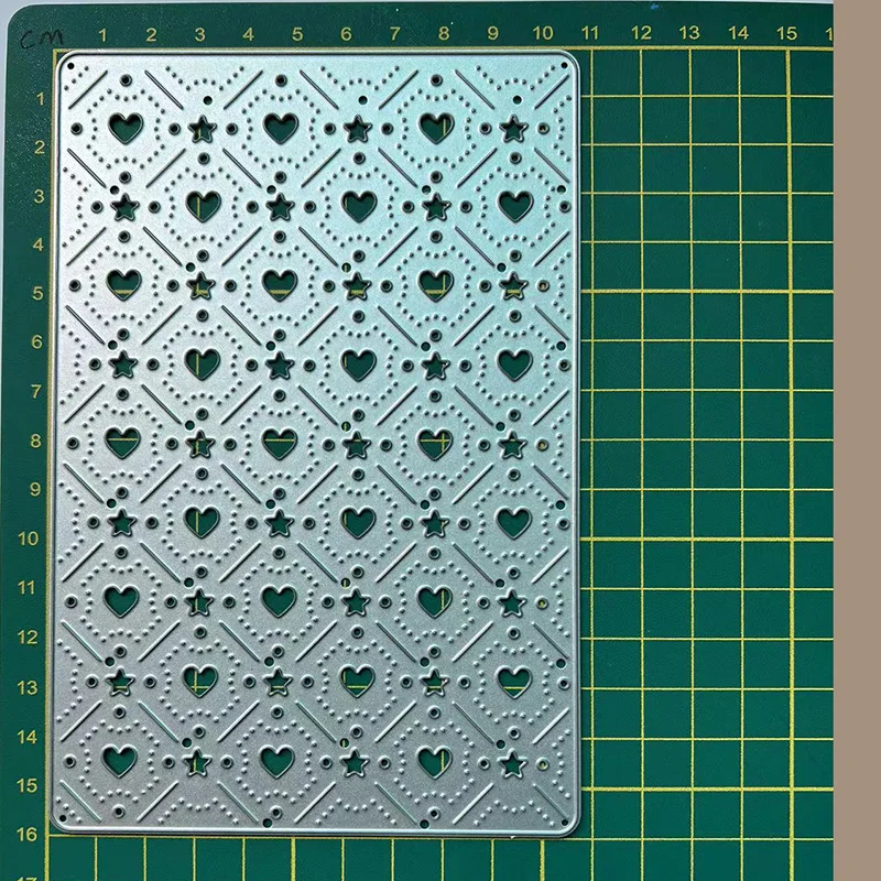 Nigikala Square Heart star background Frame Metal Cutting Dies Stencils For DIY Scrapbooking Decorative Embossing Handcraft Template