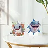 2pcs DIY Cute Smiling Sharks Diamond Painting Ornaments