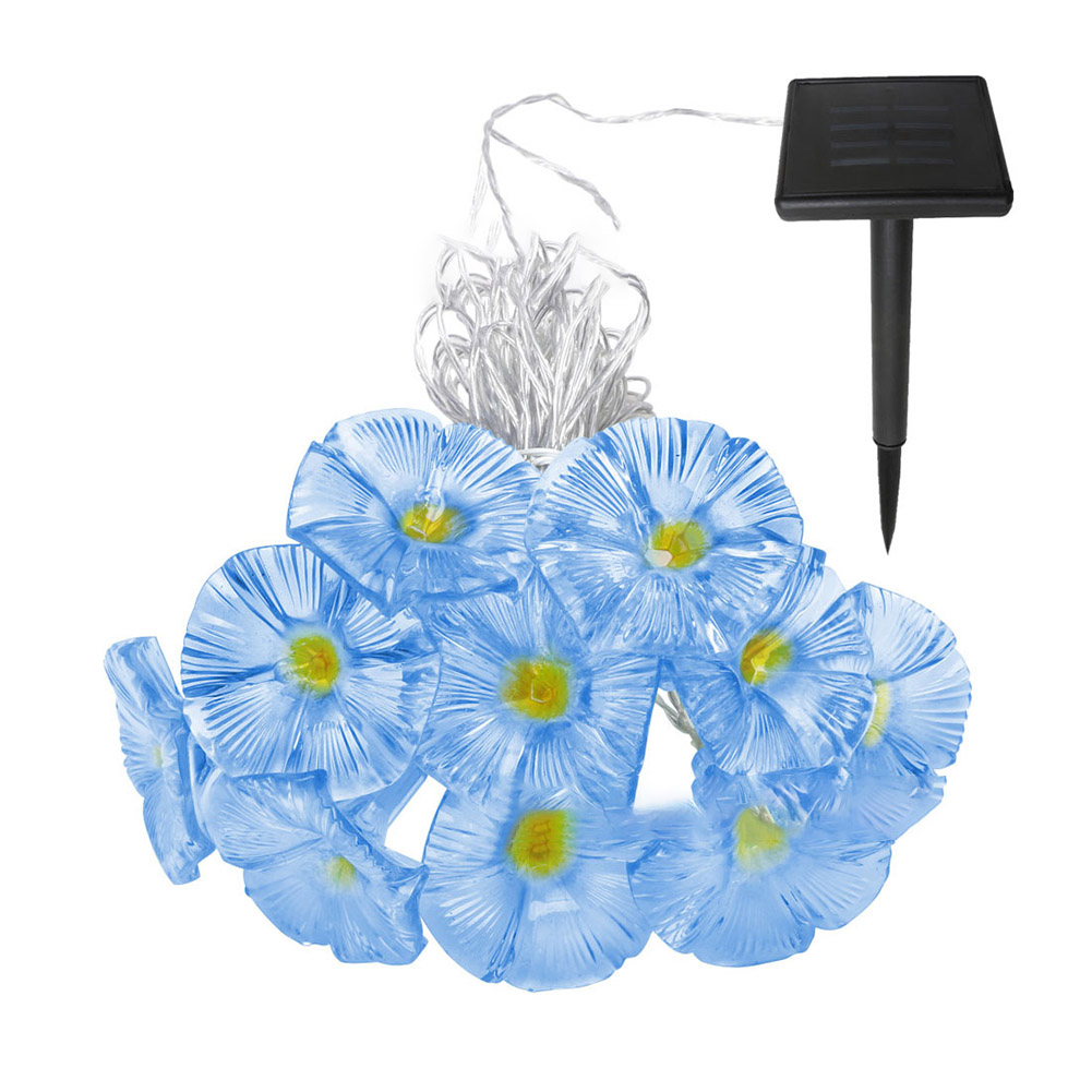 

Morning Glory 10LED Solar Light String Outdoor Fairy Garden Yard Decor Lamp, 501 Original