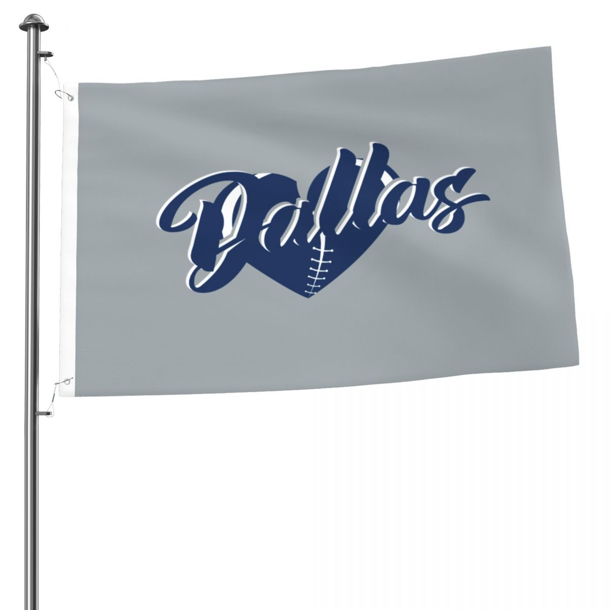 Dallas Cowboys On Hearts Ball 2x3FT Flag