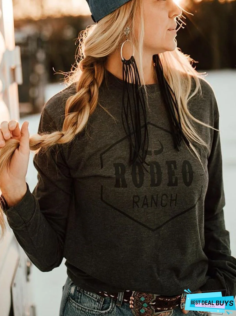 Long Sleeve Letter Casual Jersey Sweatshirt