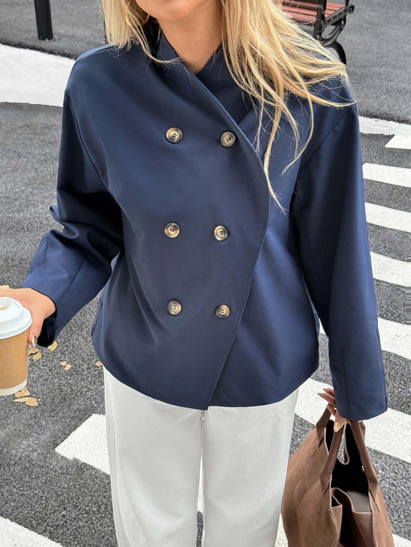 Double-Breasted Lapel Collar Jacket - HIGIANNA&reg;