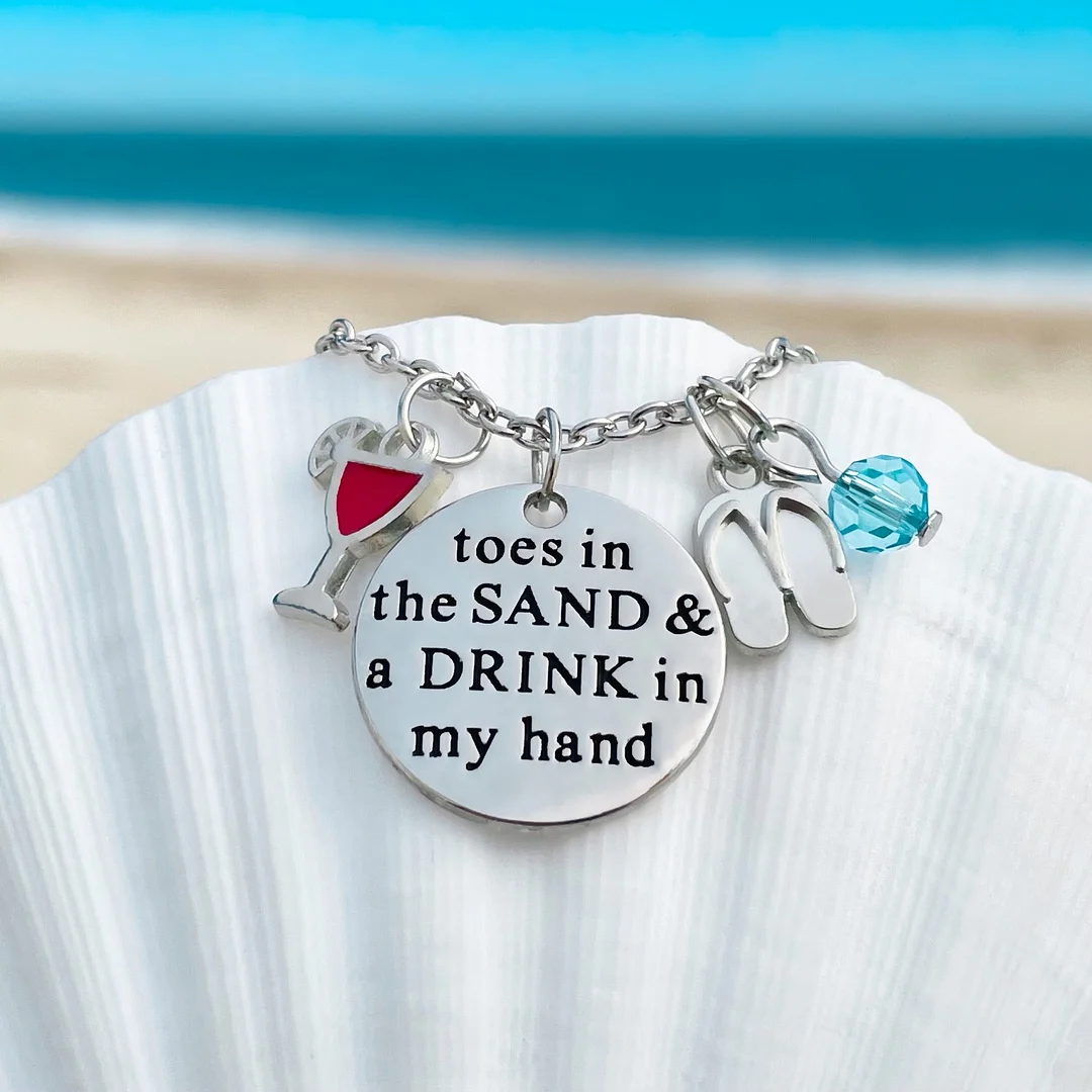 Sand and a Drink Necklace