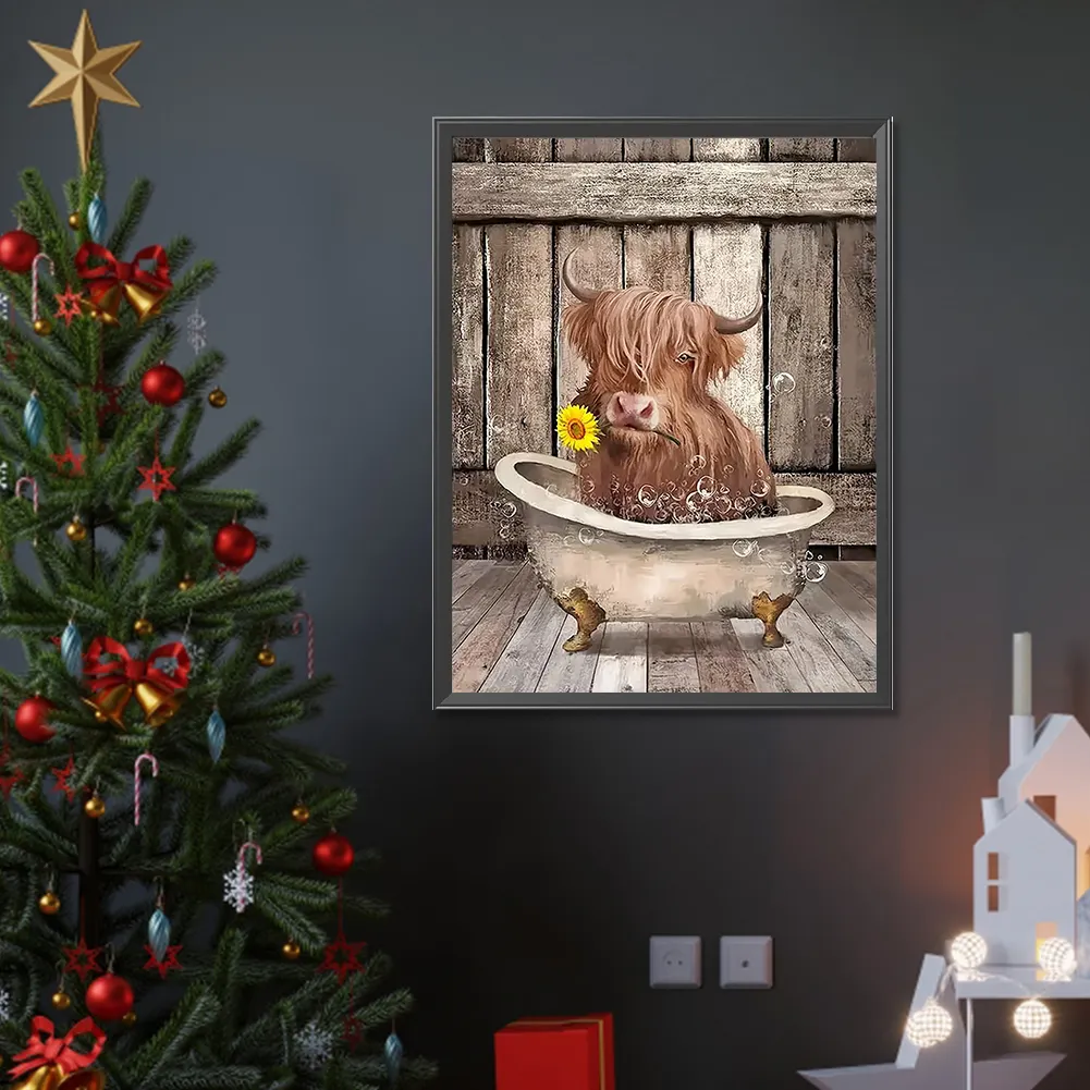 Diamond Painting - Full Round Drill - Bathtub Yak(Canvas|30*40cm)