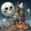 Diamond Painting - Partial Special Shaped Drill - Halloween Ghost(Canvas|30*30cm)