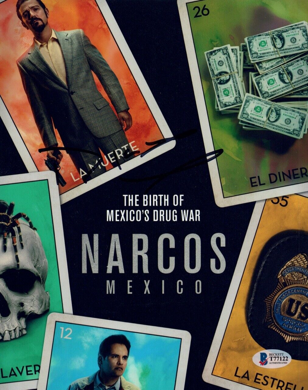 Diego Luna Signed Autograph 8x10 Photo Poster painting NARCOS MEXICO Beckett BAS COA