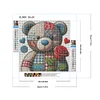 Patch Rose Teddybär - runder Bohrer Diamantmalerei - 30*30cm