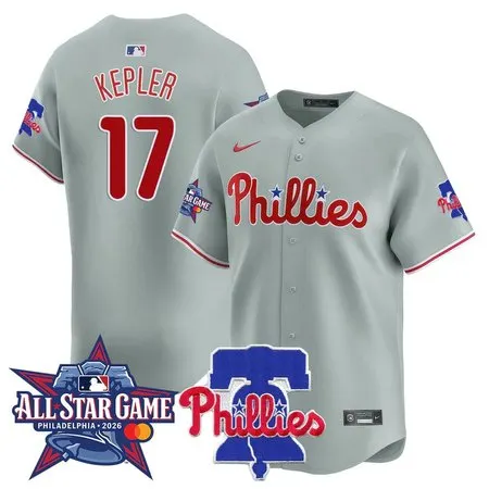 Men's Philadelphia Phillies #17 Max Kepler Gray 2026 MLB All-Star Jersey