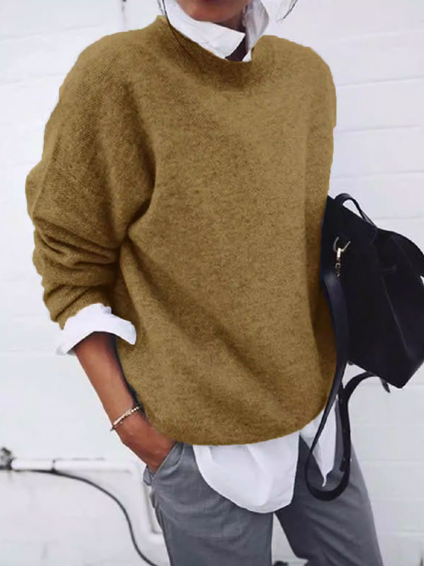 Temperament Fake Two-piece Pullover Women's Sweater tjj Shicloths