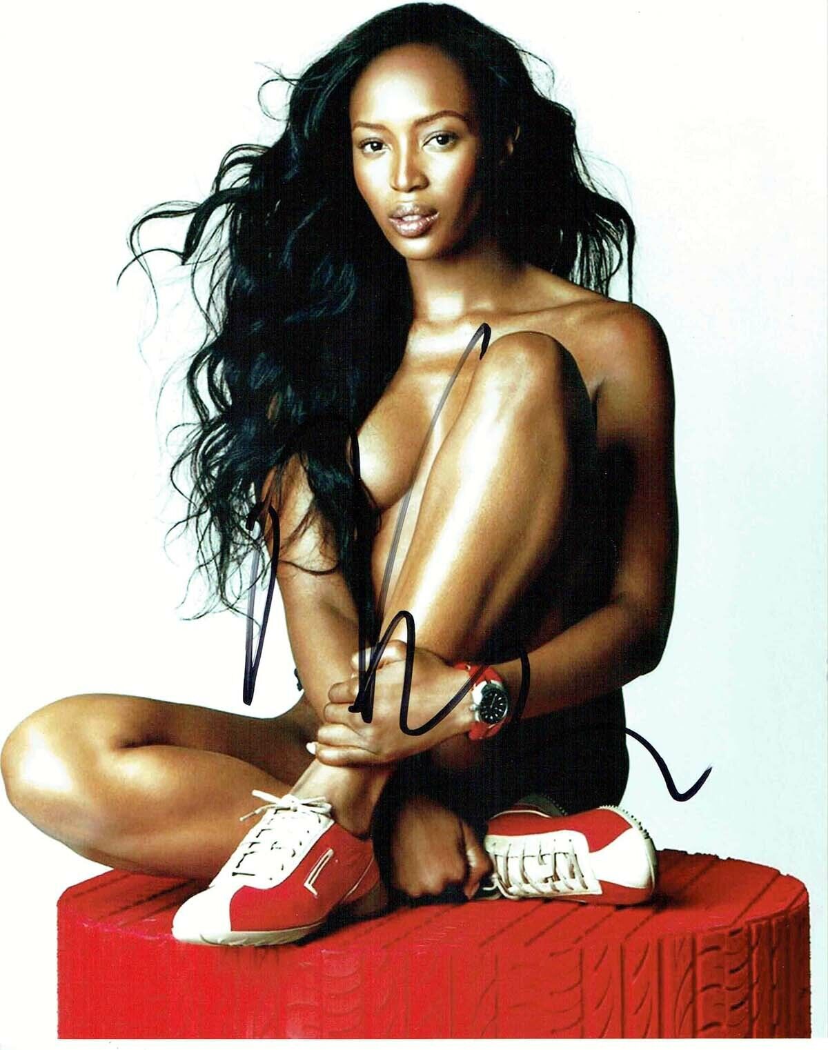 Naomi CAMPBELL Sexy British Model Actress SIGNED Autograph 10x8 Photo Poster painting AFTAL COA