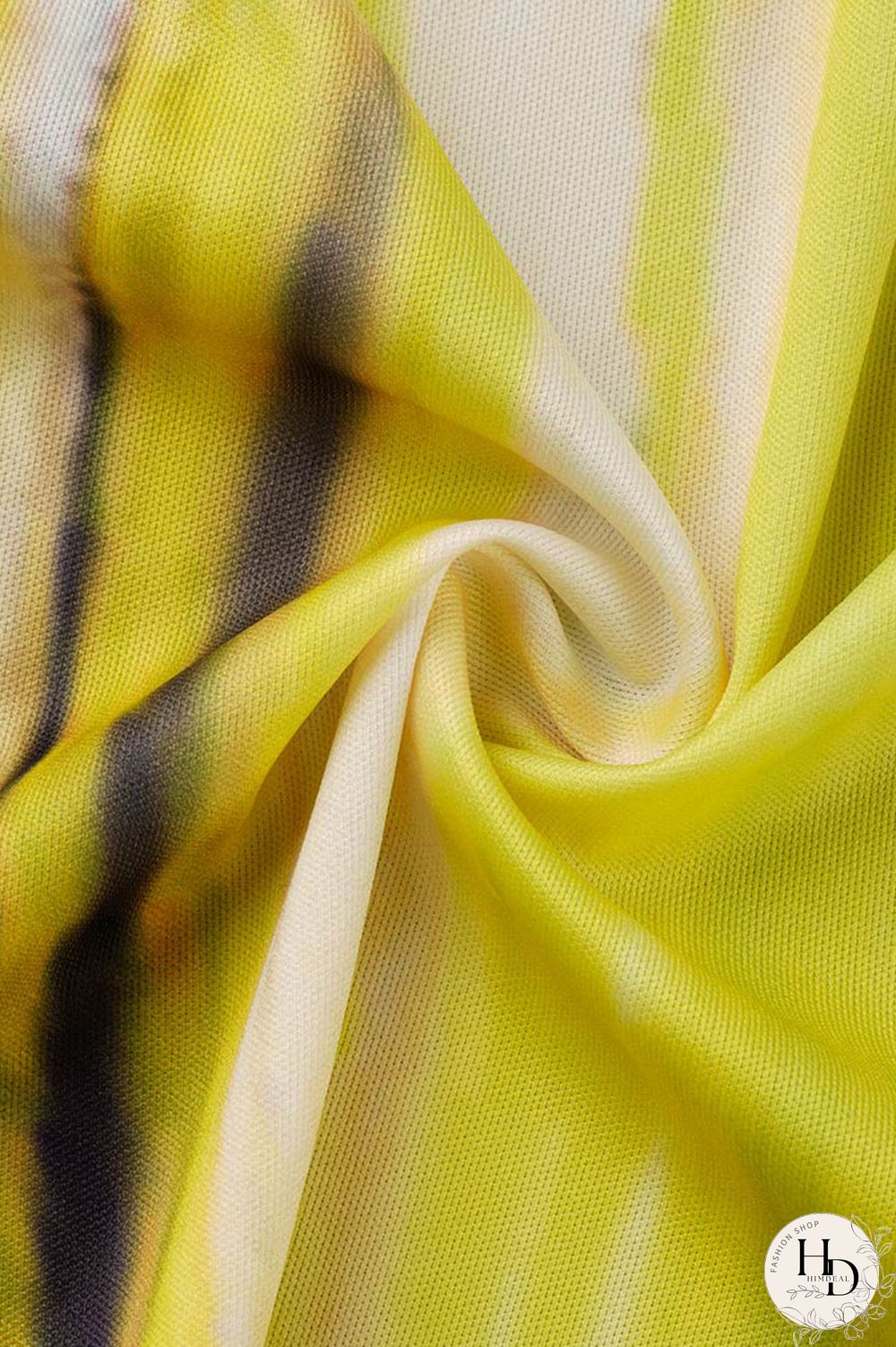 Yellow Sexy Print Hollowed Out Patchwork Slit Spaghetti Strap One Step Skirt Dresses