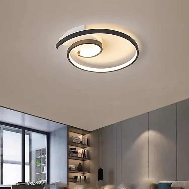Lacey Modern Spiral Shaped Metal Ceiling Light