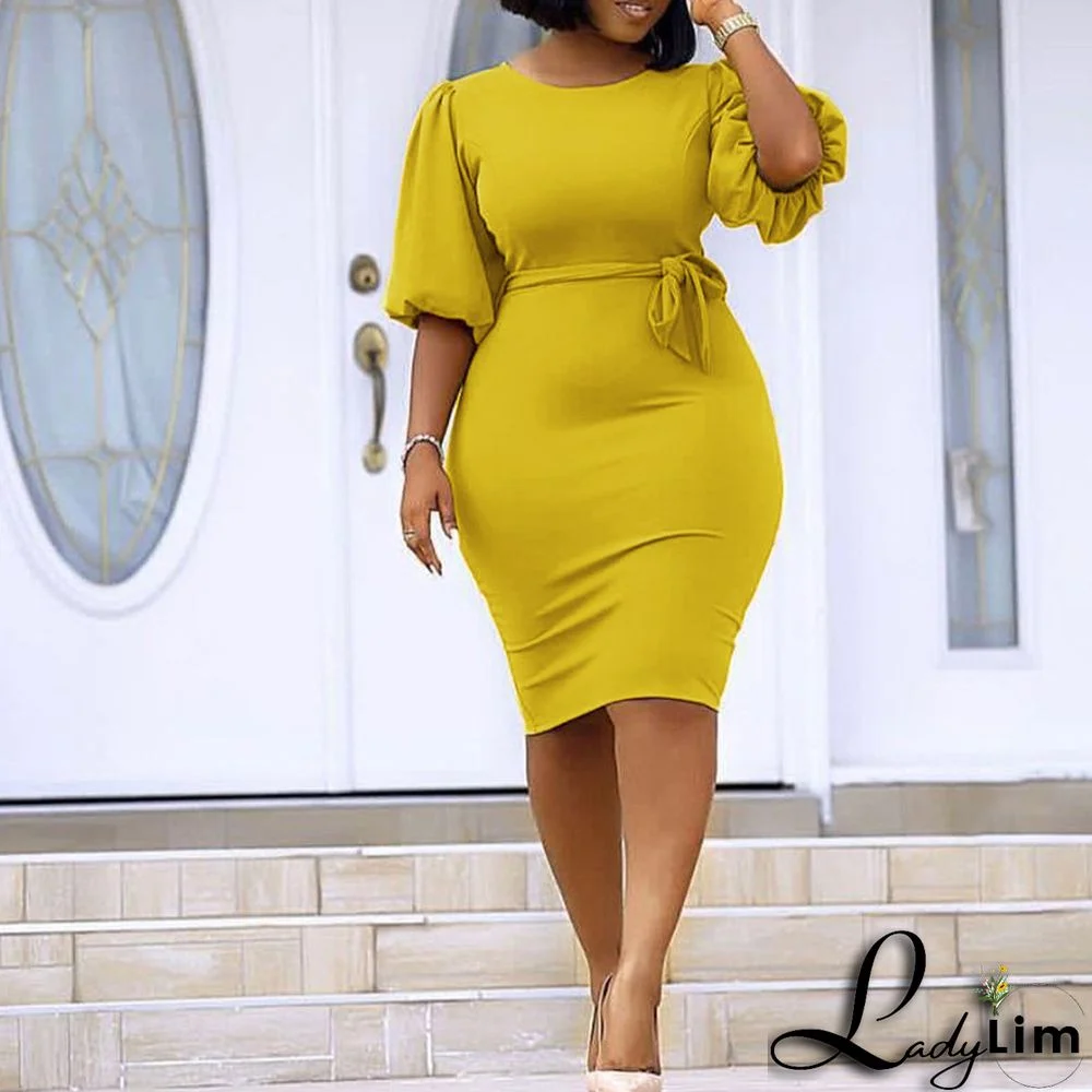 Women's High Waist Chic Plus Size African Dress