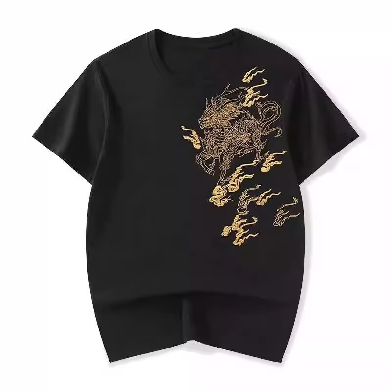 Embroidered Kirin Art T-shirt