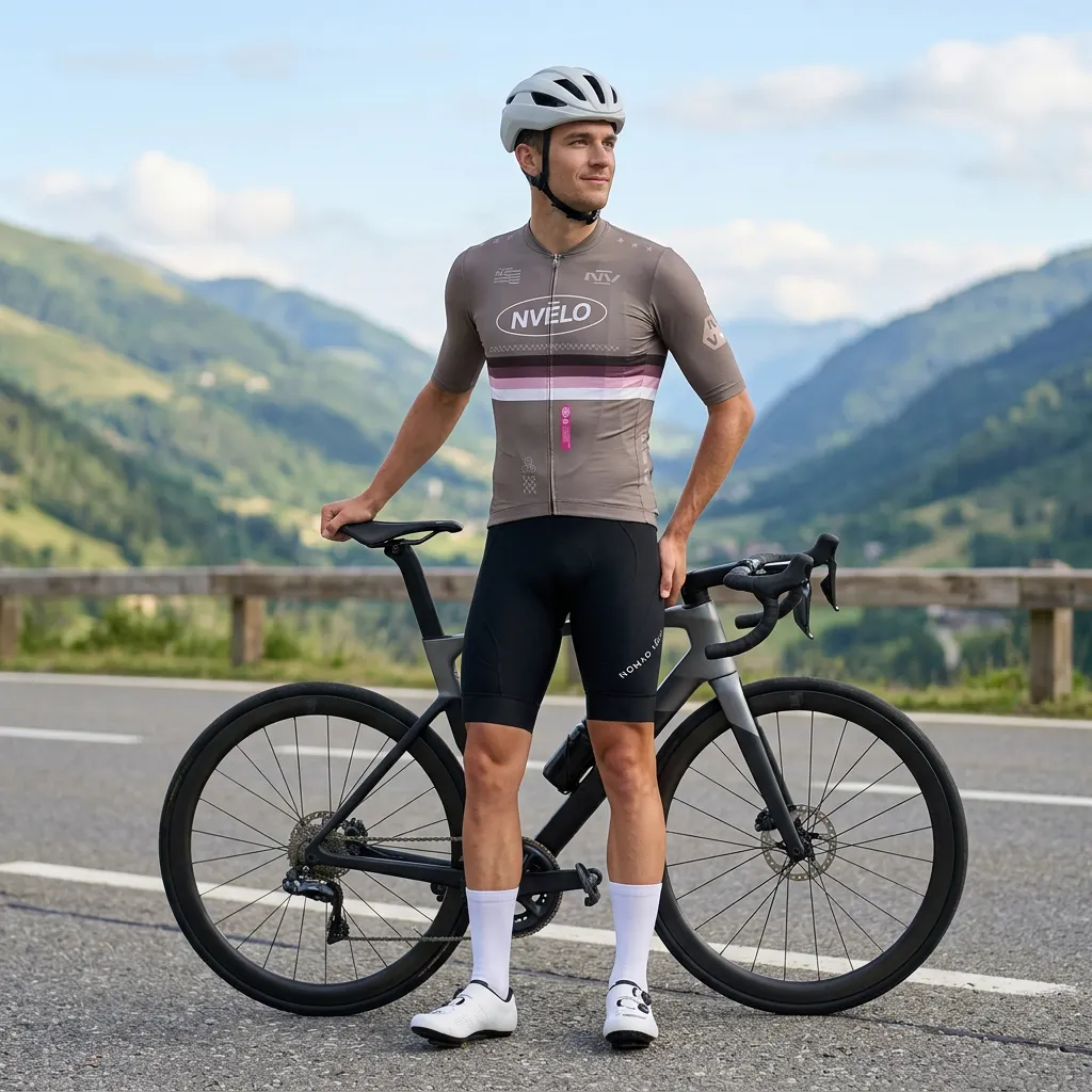 Meridian Taupe Jersey – Cycling Short Sleeve Race Fit, foto 4