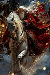 Luxury AB Velvet Diamond Painting Kit -Santa Claus on horseback