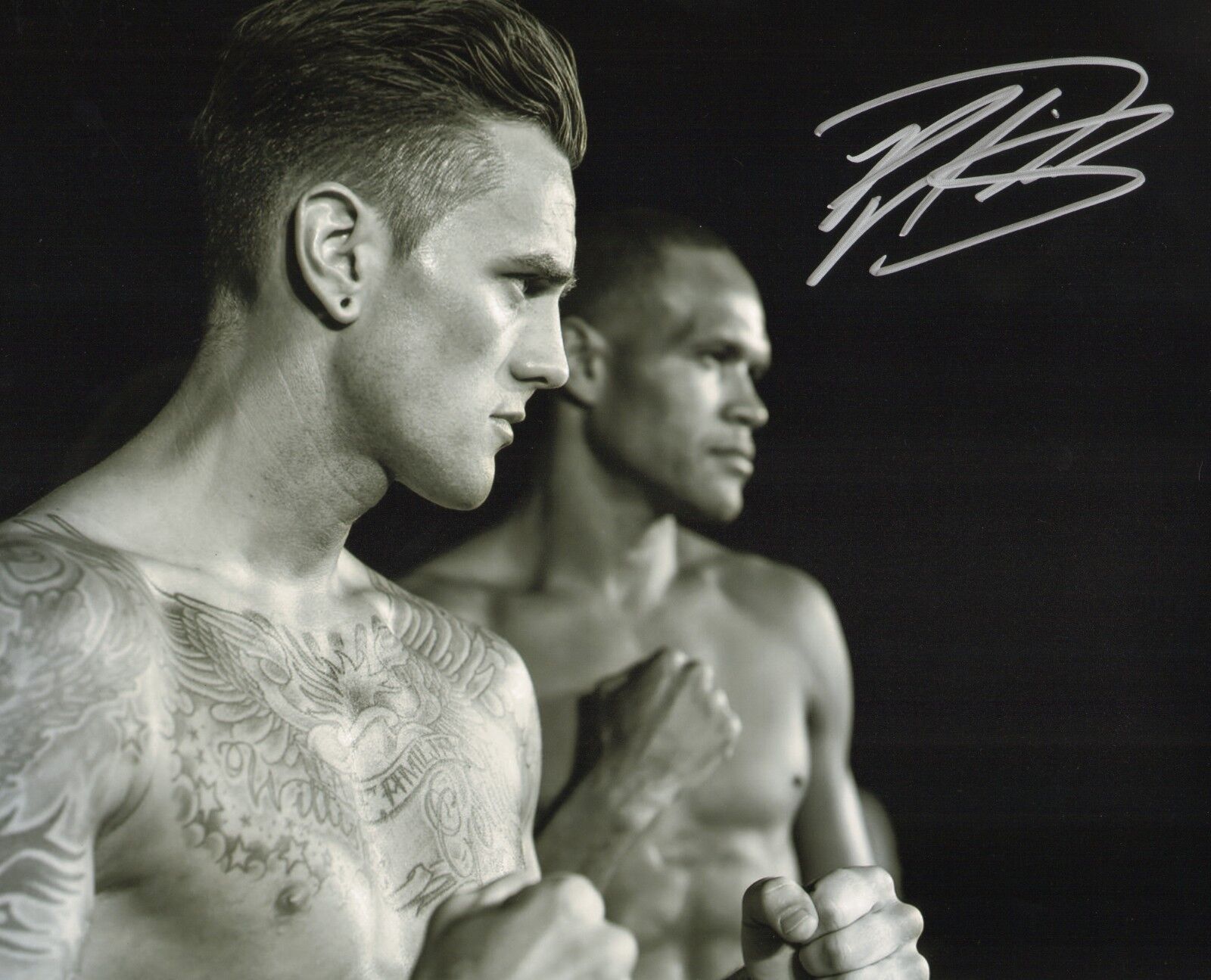 Raymond Daniels Signed 11x14 Photo Poster painting Glory Kickboxing 23 Picture w/ Nieky Holzken