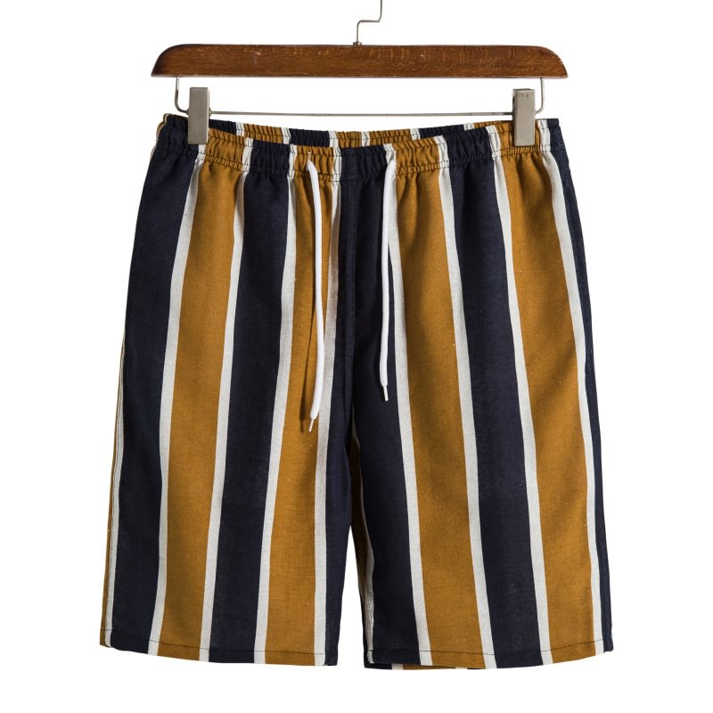 Men's casual beach stripe shorts