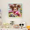 Girl With Puppy-11CT Stamped Cross Stitch 40*40cm/15.75*15.75in
