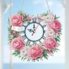 DIY Flowers 5D Hanging Clock Art Craft for Living Room Decoration