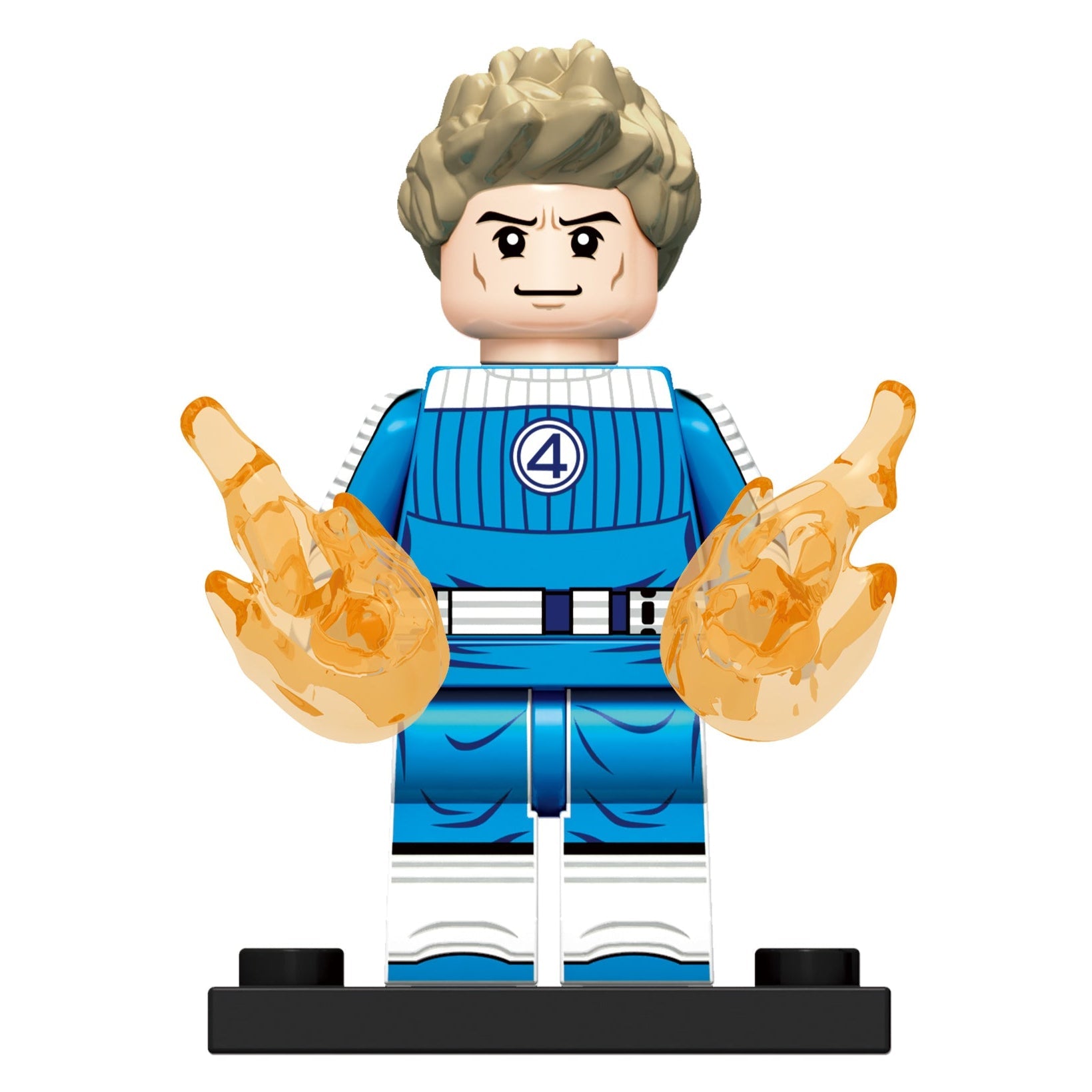Human Torch Fantastic Four First Steps Custom Marvel Superhero Minifigure Minifigure Bricks monstertoys
