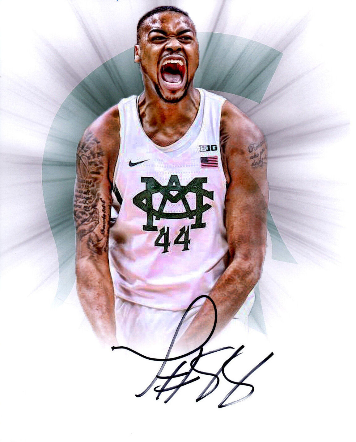 Nick Ward Michigan State Spartans hand autographed signed 8x10 Photo Poster painting edit c